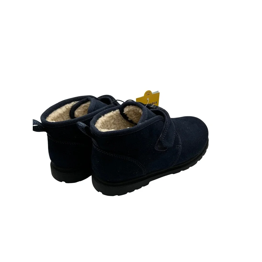 Cat & Jack Kids Navy Blue Faux Suede Shearling Lined Chukka Boots Size 11 NWT